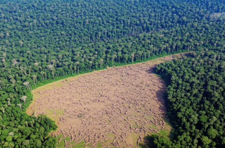 Desmatamento na Amazônia para pastagem de gado