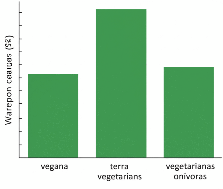 Impacto Ambiental do Veganismo Gráfico comparando o impacto ambiental de dietas veganas e não veganas