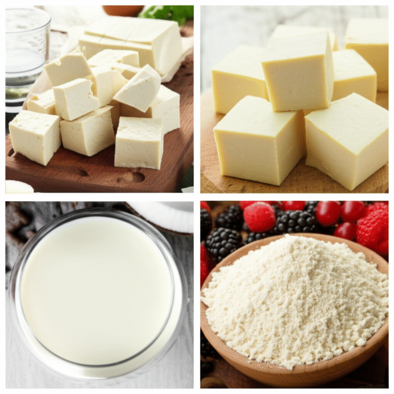 Diversidade de substituições veganas para alergênicos comuns.