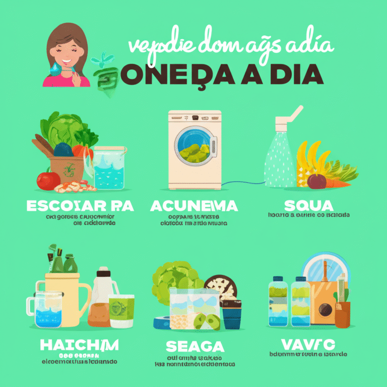 Infográfico com dicas para economizar água na cozinha e na vida diária