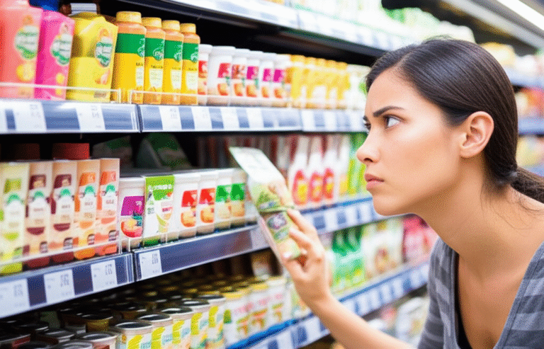 Paradoxo da Escolha Vegana Pessoa confusa olhando para prateleira cheia de produtos veganos